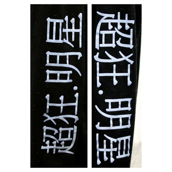 Rapture Star Black Panda Sweatshirt Hoodie Women's S Pink String Accent Pullover - Picture 5 of 11